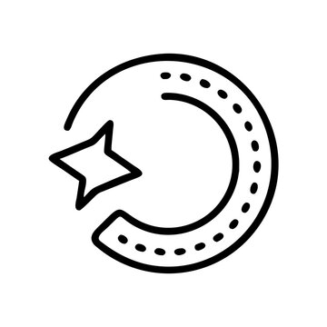 Circular arrow with star and dots on transparent background recycling symbol refresh icon rewind