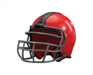 Fototapeta premium Rugby helmet icon 3d render concept of american football game helmet icon vector illustration