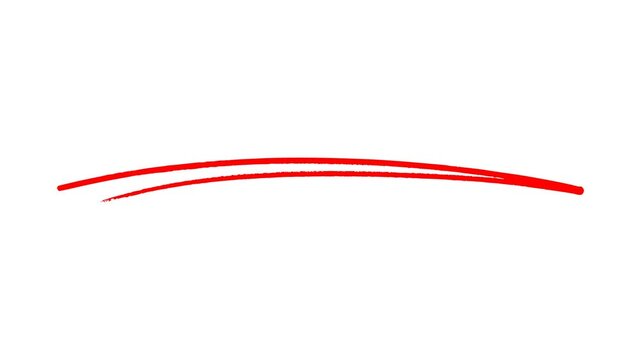 Red and Black underline highlighter animation, sketching elements on a transparent background, and Hand-drawn marker highlight animation for important topic marking text