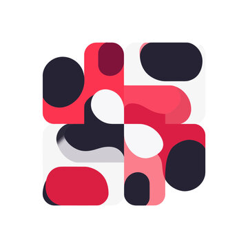 Abstract Geometric Shapes Pattern Vector Art