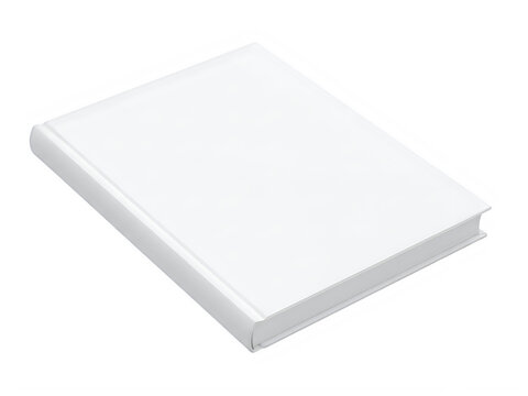 A white book with a plain cover