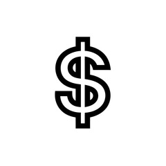 Obraz premium Bold Dollar Symbol Icon