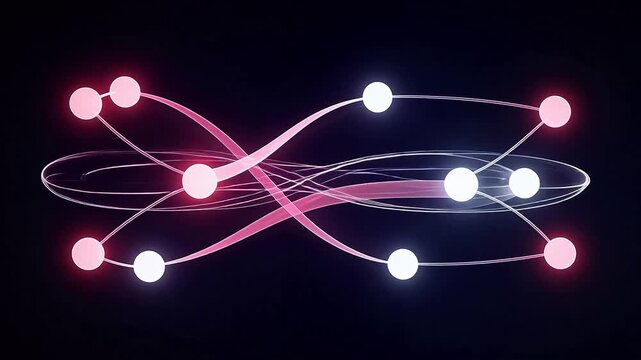 Abstract glowing network pattern