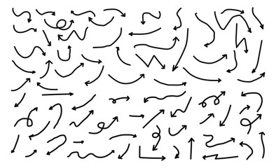 Obraz premium A collection of abstract black line art pieces on a white background forming no clear pattern or recognizable image