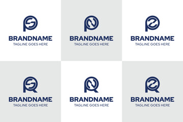 Letters PS RS PN RN PZ RZ Monogram Logo Set, for SP SR NP NR ZP ZR Initials © Prayoga