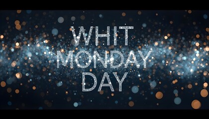 A vibrant celebration of Whit Monday with sparkling lights and colors