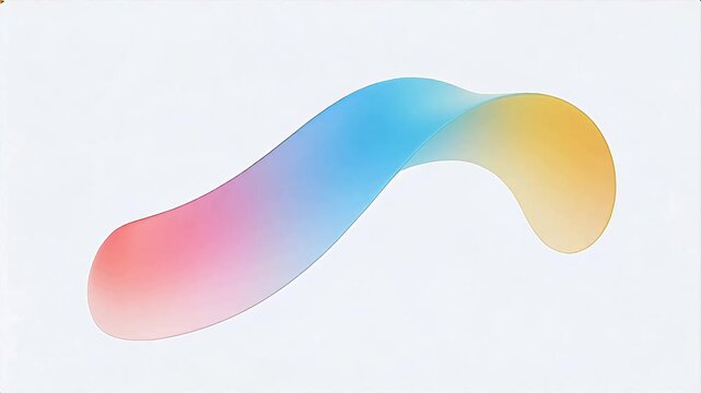 Abstract colorful shape on white background