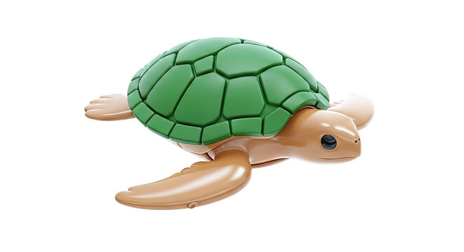 3D Render of a Cartoon Sea Turtle