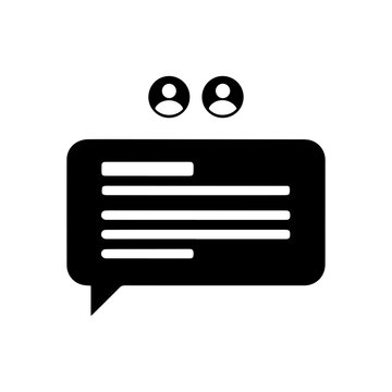 Instant messaging chat window icon representing online conversation and texting Vector illustration