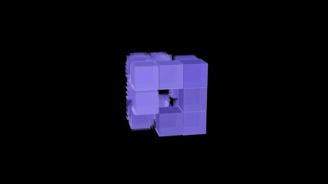 4K Alpha ProRes 4444&nbsp;- Deep Purple Quantum Fractal Implosion and Burst
