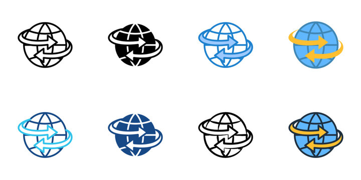 Export import icons set multiple style collection. Editable stroke 
