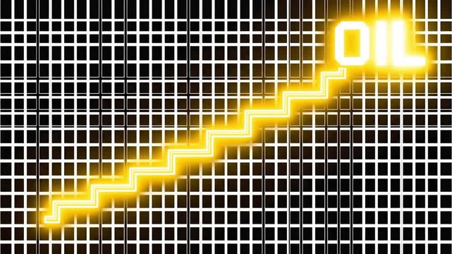 Golden step ladder graph on dark matrix for success concept.