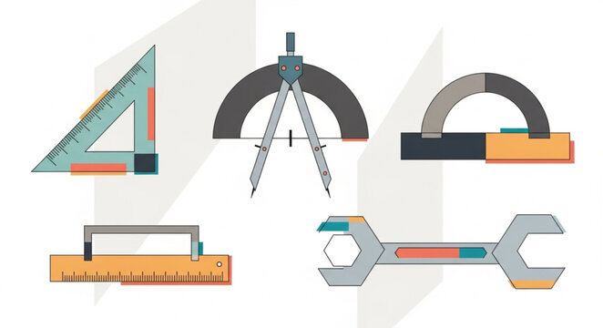 Drafting and Engineering Tools - Essential Instruments for Precision and Design.