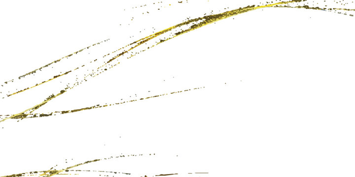 Abstract flowing golden lines and particles on white background, subtle textured brush strokes for elegant background designs, background texture
