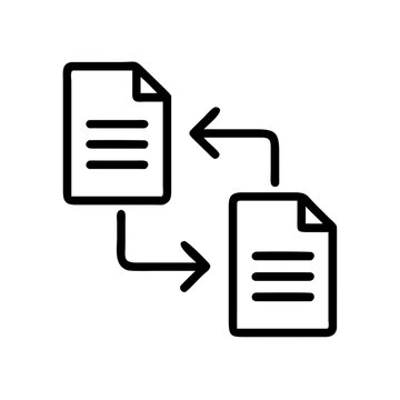 Two documents exchanging information data transfer file sharing copying documents transferring information exchange files