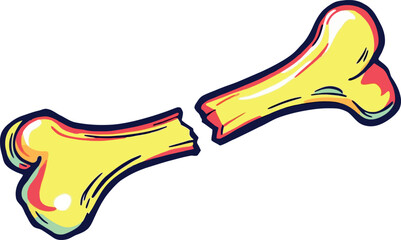 Vsai broken human bone showing injury and pain © fiore26