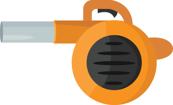Minimalist leaf blower illustration, ideal for outdoor cleaning, gardening, landscaping, and tool related design projects.