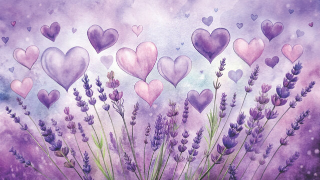 Romantic seamless background filled with various red hand-drawn hearts background 