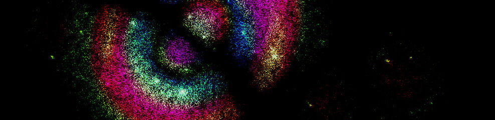 Fond abstrait d’univers numérique avec nuages de nébuleuse brillants, parfait pour projets célestes. © enatabackground