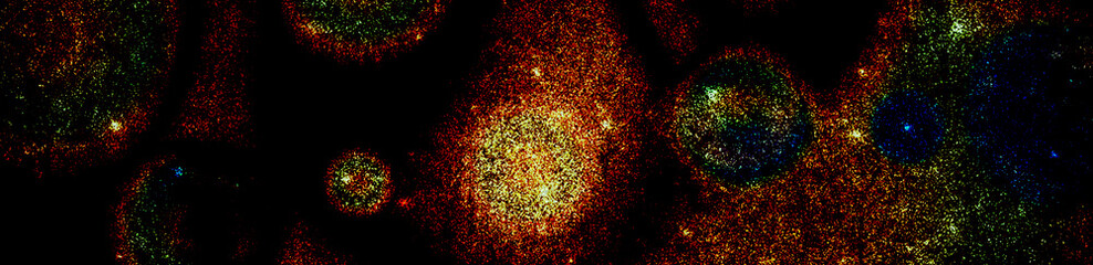 Texture abstraite de nébuleuse lumineuse avec style univers profond, adaptée aux visuels créatifs modernes. © enatabackground