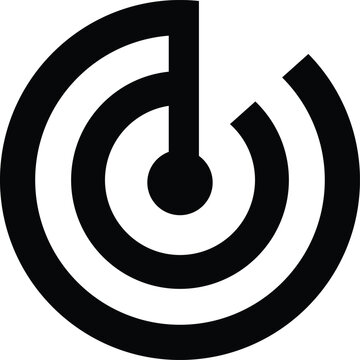 Minimalist power button icon vector
