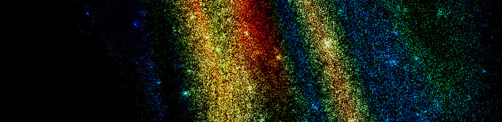 Fond abstrait de galaxie lumineuse avec profondeur étoilée, idéal pour les présentations spatiales et les médias numériques. © enatabackground