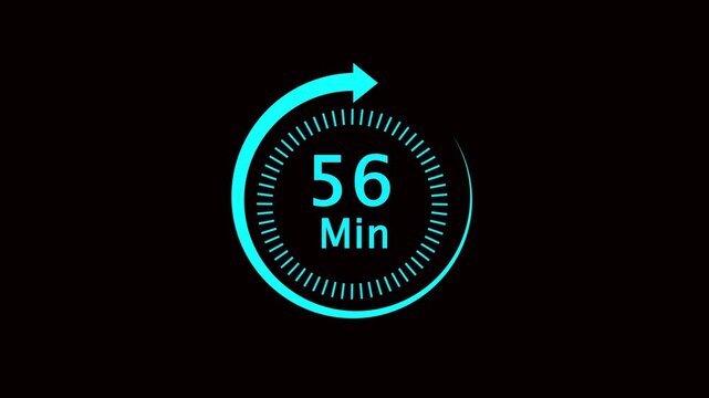 Cyan arrow circle loading animation indicator  rotating clockwise motion graphic element