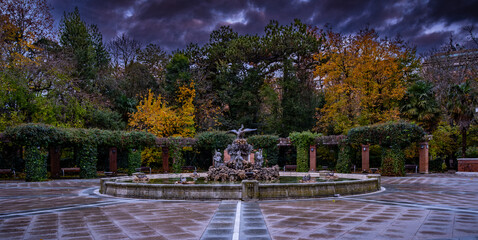 Valladolid ciudada europea de España centrla en invierno al anochecer 