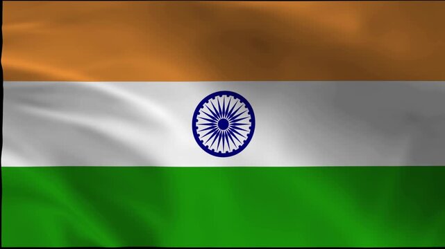 The Indian flag waving in the wind as a video showcasing national pride