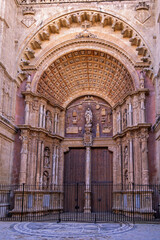 Obraz premium Ornamental entrance to the Palma cathedral in Mallorca
