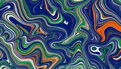 Obraz premium vibrant abstract swirl pattern with dynamic fluid motion on dark blue background