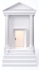 Fototapeta premium A white building with columns and a door