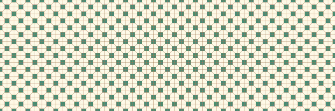 Kopitiam tile mosaic.  Asian floor seamless pattern. Coffee shop print. Brick background