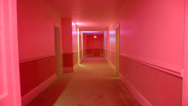 Early Digital Dream Photo of an Empty Hallway