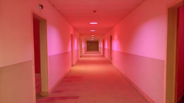 Early Digital Dream Photo of an Empty Hallway