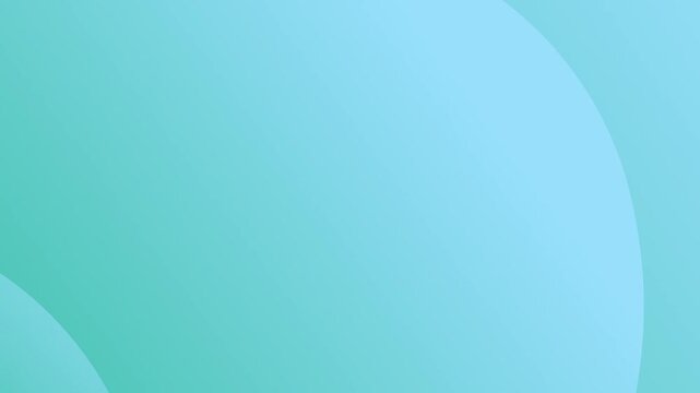 A modern and cool seamless loop animation featuring geometric shapes moving with sky blue and green gradients.