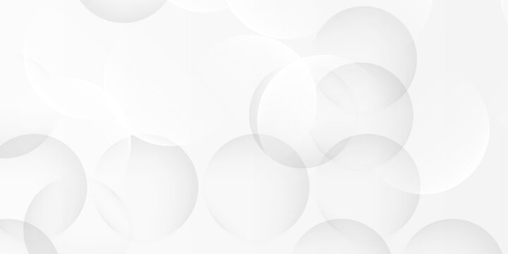 Modern White Embossed Circle Background with Minimalist Geometric Paper Texture. Suit for banner, web, brochure, pamflet and presentation