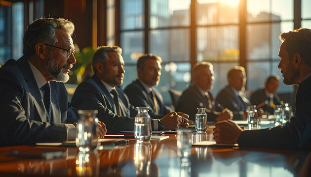 Economic policy roundtable meeting with ministers and economists discussing inflation trends