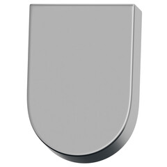 3D Chrome Solid U Shape Abstract Form © Flowicon