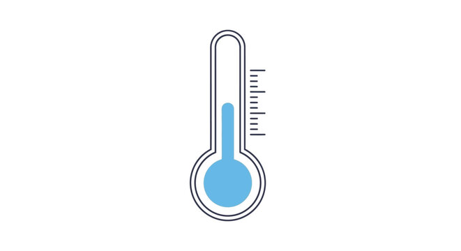 Thermometer with blue liquid inside.