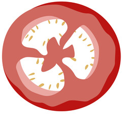 Obraz premium sliced red chili vector