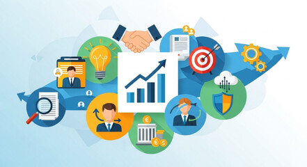 Obraz premium Business Growth and Strategy - A Comprehensive Overview of Key Concepts.