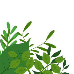 Obraz premium Forest Leaves Corner