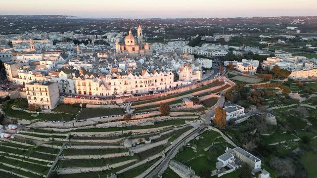 aerial view of Locorotondo, Puglia, Italy