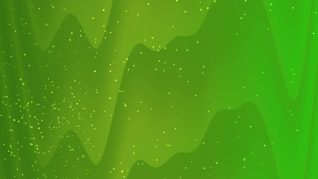 Green abstract design with wavy patterns and scattered dots. Ideal for backgrounds, digital art, web graphics, and modern decor.