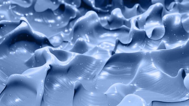 Fluid Dynamics Visualization: 4K Monochrome Liquid Gradient Animation with 3D Droplets. - Highlights the scientific and technical aspects of the animation.