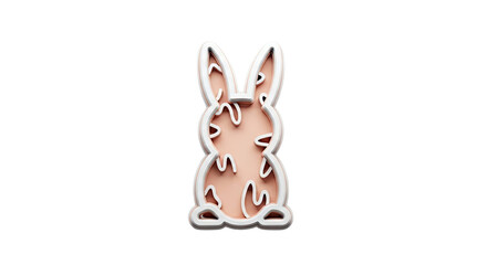 Obraz premium 3D Abstract Layered Bunny Icon