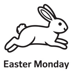 Fototapeta premium Rabbit Running on Easter Monday