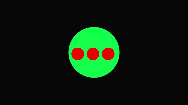 Simple style thought or speech bubble animation. Typing or thinking dots, circles loading animation