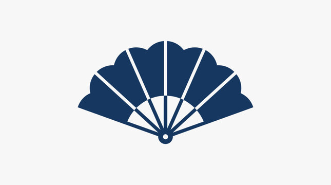 Japanese Fan Symbol on White Background